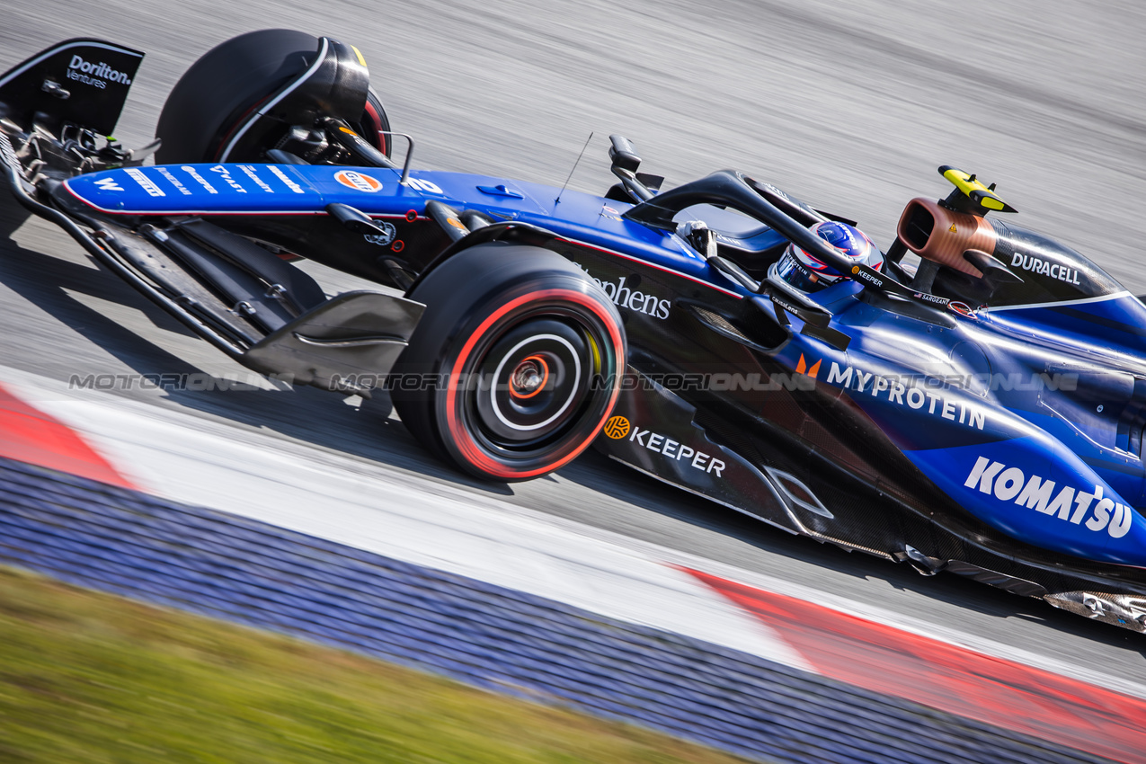 GP AUSTRIA, Logan Sargeant (USA) Williams Racing FW46.

29.06.2024. Formula 1 World Championship, Rd 11, Austrian Grand Prix, Spielberg, Austria, Sprint e Qualifiche Day.

- www.xpbimages.com, EMail: requests@xpbimages.com © Copyright: Bearne / XPB Images