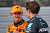 GP AUSTRIA, (L to R): Second placed Lando Norris (GBR) McLaren in qualifying parc ferme with third placed George Russell (GBR) Mercedes AMG F1.

29.06.2024. Formula 1 World Championship, Rd 11, Austrian Grand Prix, Spielberg, Austria, Sprint e Qualifiche Day.

- www.xpbimages.com, EMail: requests@xpbimages.com © Copyright: Batchelor / XPB Images