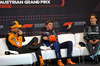 GP AUSTRIA, (L to R): Lando Norris (GBR) McLaren; Max Verstappen (NLD) Red Bull Racing; e George Russell (GBR) Mercedes AMG F1, in the post qualifying FIA Press Conference.

29.06.2024. Formula 1 World Championship, Rd 11, Austrian Grand Prix, Spielberg, Austria, Sprint e Qualifiche Day.

- www.xpbimages.com, EMail: requests@xpbimages.com © Copyright: Bearne / XPB Images