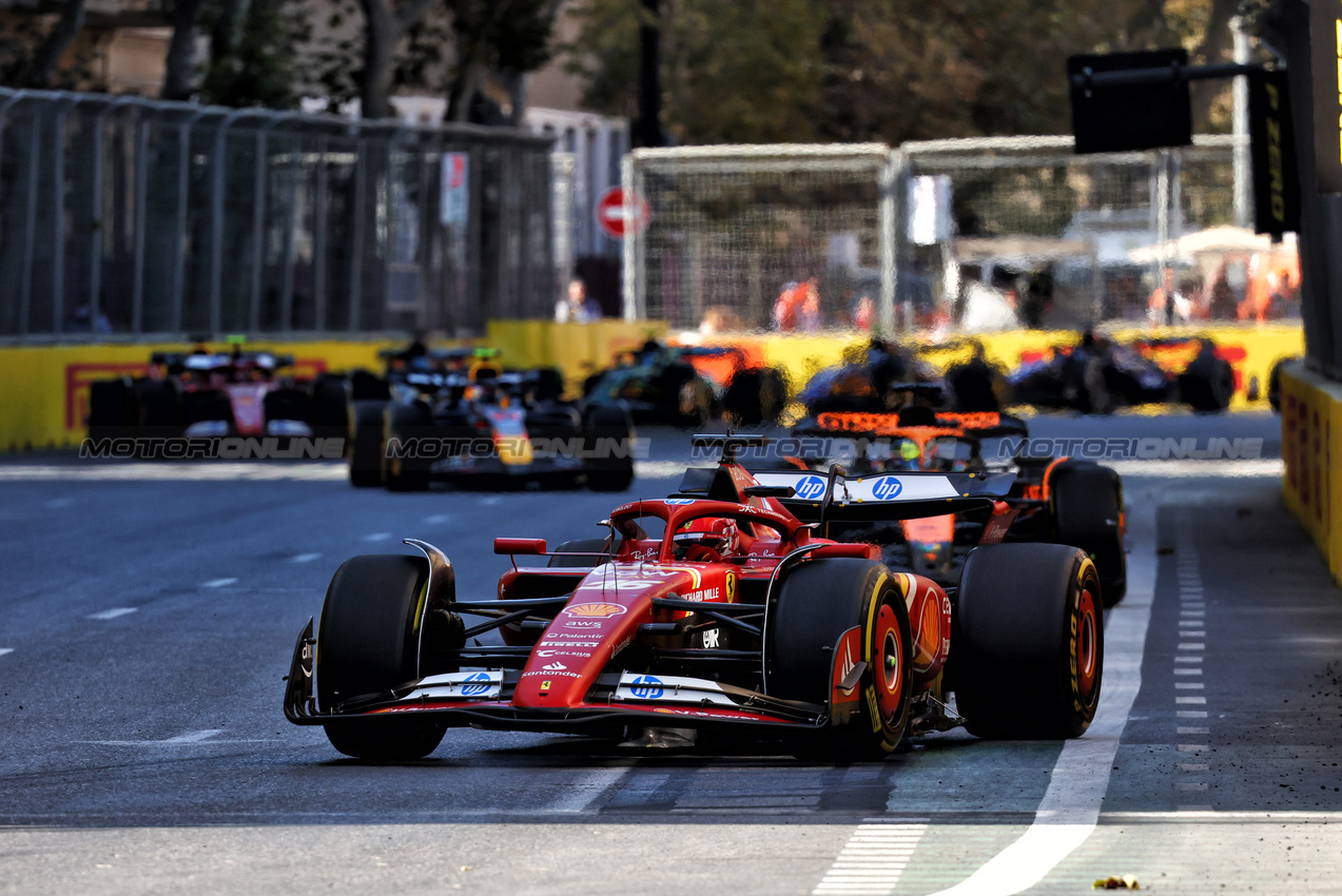 GP AZERBAIJAN, Charles Leclerc (MON) Ferrari SF-24.

15.09.2024. Formula 1 World Championship, Rd 17, Azerbaijan Grand Prix, Baku Street Circuit, Azerbaijan, Gara Day.

- www.xpbimages.com, EMail: requests@xpbimages.com © Copyright: Charniaux / XPB Images