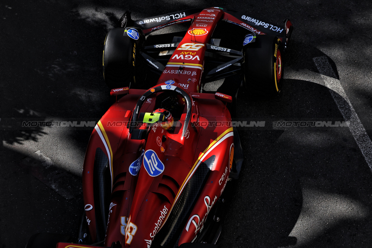 GP AZERBAIJAN, Carlos Sainz Jr (ESP) Ferrari SF-24.

15.09.2024. Formula 1 World Championship, Rd 17, Azerbaijan Grand Prix, Baku Street Circuit, Azerbaijan, Gara Day.

- www.xpbimages.com, EMail: requests@xpbimages.com © Copyright: Bearne / XPB Images