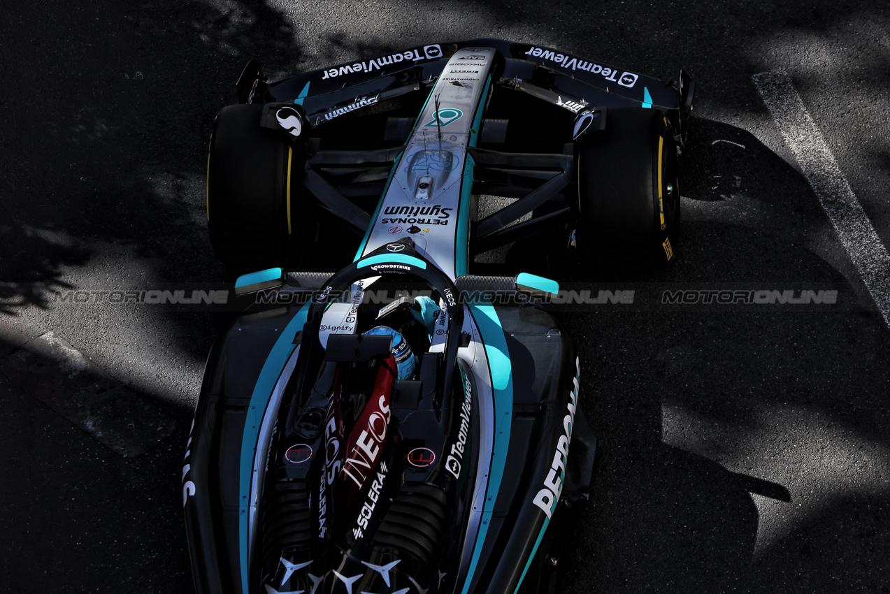 GP AZERBAIJAN, George Russell (GBR) Mercedes AMG F1 W15.

15.09.2024. Formula 1 World Championship, Rd 17, Azerbaijan Grand Prix, Baku Street Circuit, Azerbaijan, Gara Day.

- www.xpbimages.com, EMail: requests@xpbimages.com © Copyright: Bearne / XPB Images