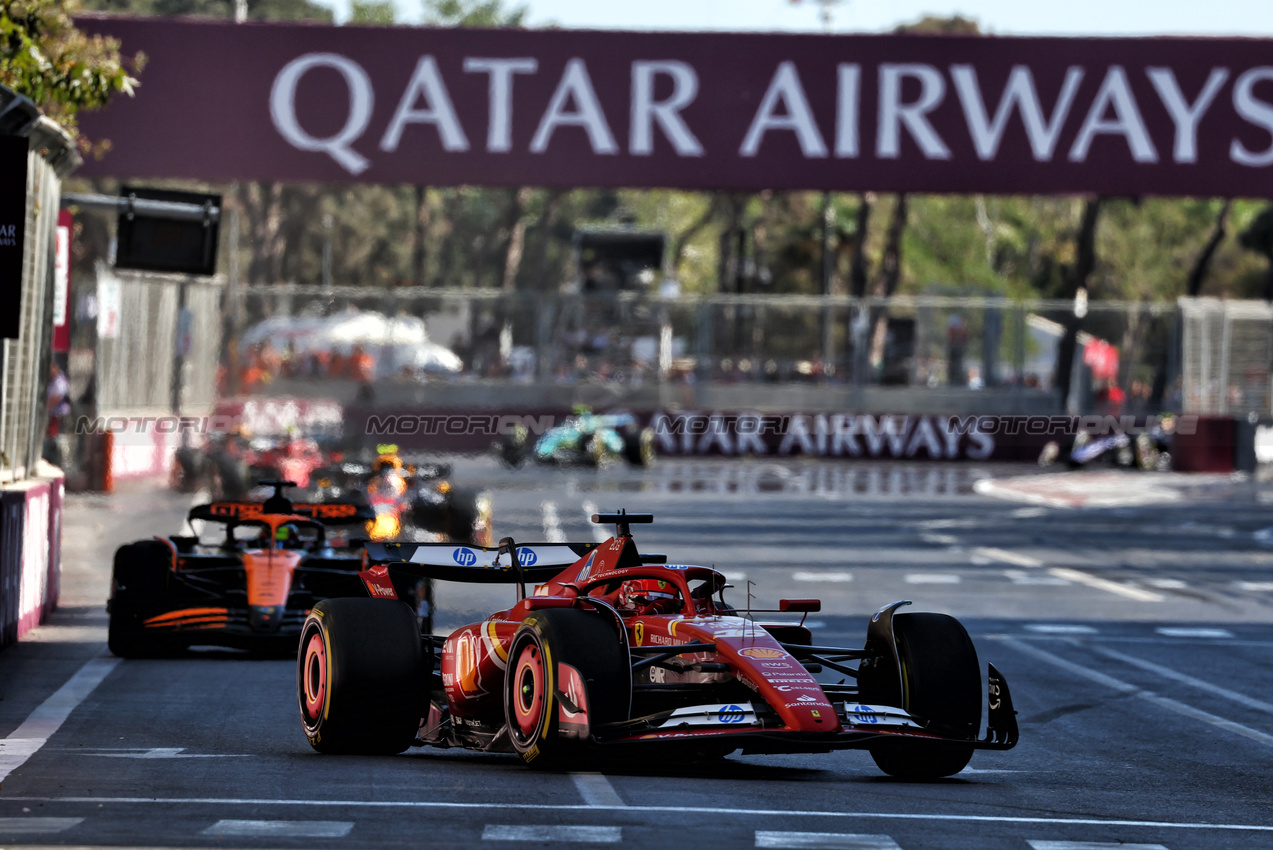 GP AZERBAIJAN, Charles Leclerc (MON) Ferrari SF-24.

15.09.2024. Formula 1 World Championship, Rd 17, Azerbaijan Grand Prix, Baku Street Circuit, Azerbaijan, Gara Day.

 - www.xpbimages.com, EMail: requests@xpbimages.com © Copyright: Coates / XPB Images