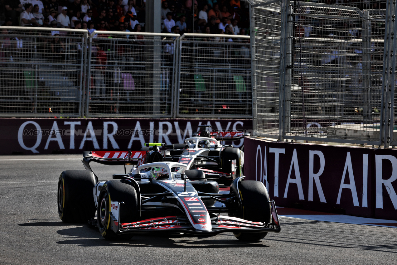 GP AZERBAIJAN, Nico Hulkenberg (GER) Haas VF-24.

15.09.2024. Formula 1 World Championship, Rd 17, Azerbaijan Grand Prix, Baku Street Circuit, Azerbaijan, Gara Day.

 - www.xpbimages.com, EMail: requests@xpbimages.com © Copyright: Coates / XPB Images