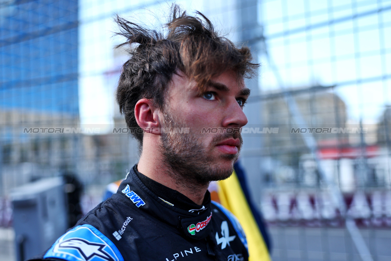 GP AZERBAIJAN, Pierre Gasly (FRA) Alpine F1 Team on the grid.

15.09.2024. Formula 1 World Championship, Rd 17, Azerbaijan Grand Prix, Baku Street Circuit, Azerbaijan, Gara Day.

- www.xpbimages.com, EMail: requests@xpbimages.com © Copyright: Charniaux / XPB Images