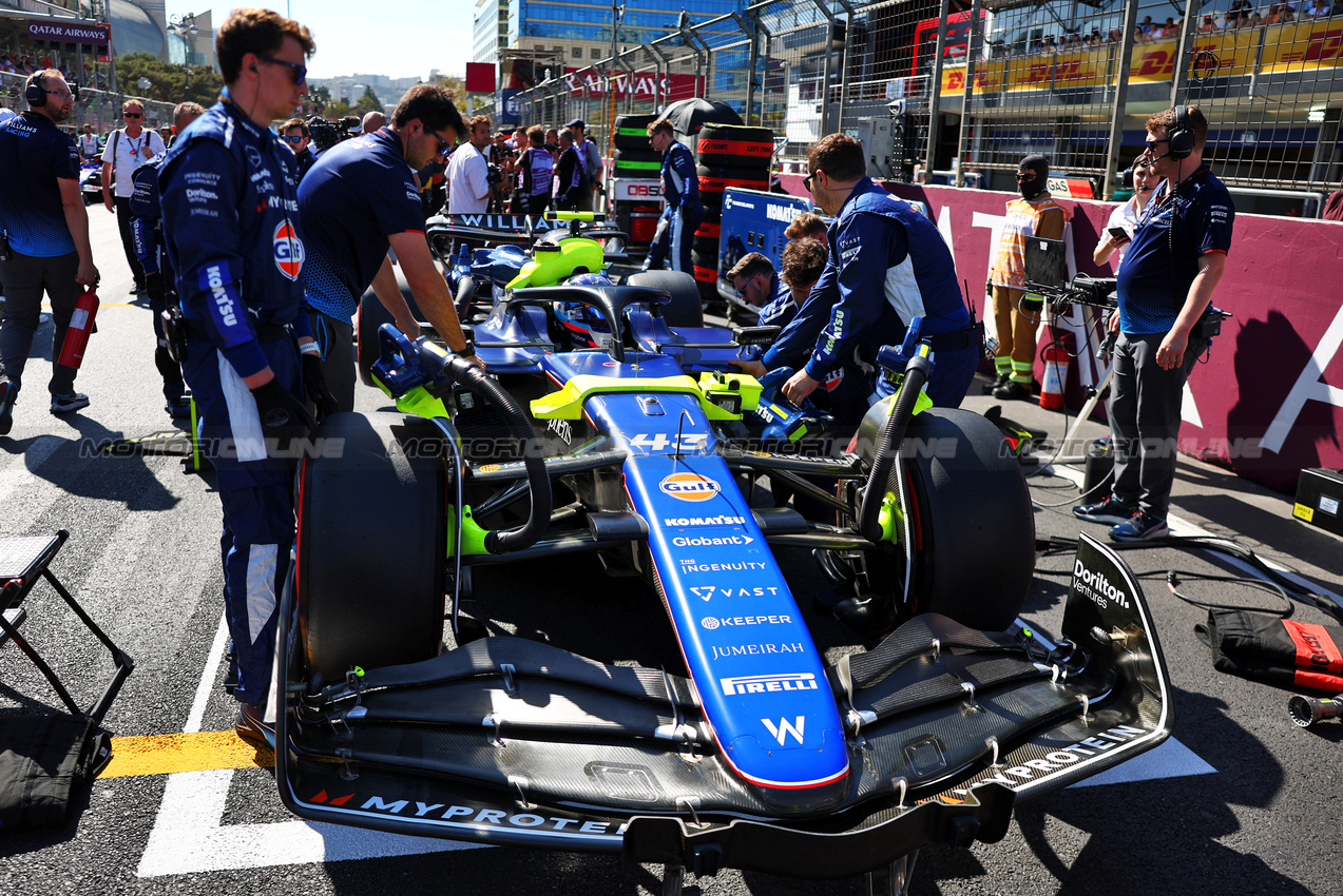 GP AZERBAIJAN, Franco Colapinto (ARG) Williams Racing FW46 on the grid.

15.09.2024. Formula 1 World Championship, Rd 17, Azerbaijan Grand Prix, Baku Street Circuit, Azerbaijan, Gara Day.

- www.xpbimages.com, EMail: requests@xpbimages.com © Copyright: Charniaux / XPB Images