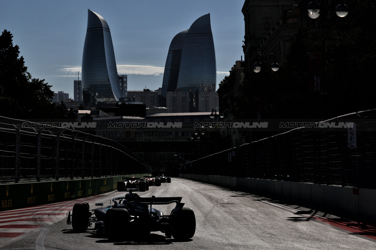 GP AZERBAIJAN, George Russell (GBR) Mercedes AMG F1 W15.

15.09.2024. Formula 1 World Championship, Rd 17, Azerbaijan Grand Prix, Baku Street Circuit, Azerbaijan, Gara Day.

- www.xpbimages.com, EMail: requests@xpbimages.com © Copyright: Charniaux / XPB Images