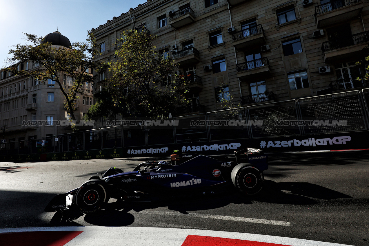 GP AZERBAIJAN, Franco Colapinto (ARG) Williams Racing FW46.

15.09.2024. Formula 1 World Championship, Rd 17, Azerbaijan Grand Prix, Baku Street Circuit, Azerbaijan, Gara Day.

- www.xpbimages.com, EMail: requests@xpbimages.com © Copyright: Charniaux / XPB Images