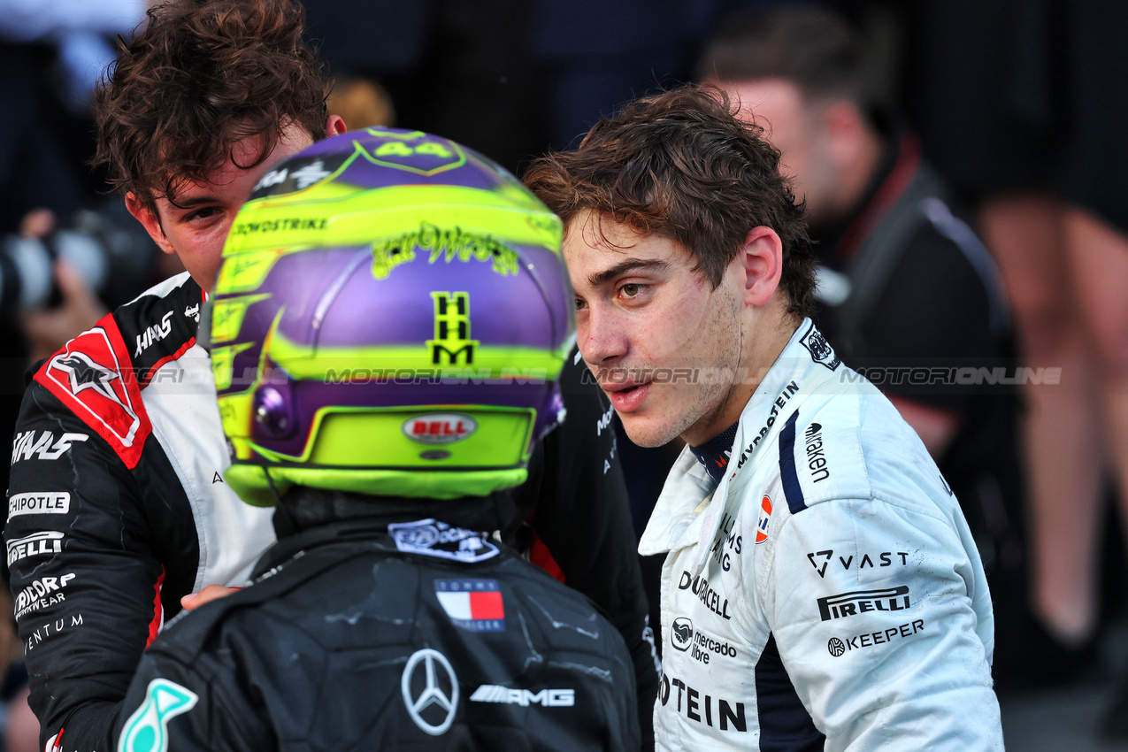 GP AZERBAIJAN, Franco Colapinto (ARG) Williams Racing in parc ferme.

15.09.2024. Formula 1 World Championship, Rd 17, Azerbaijan Grand Prix, Baku Street Circuit, Azerbaijan, Gara Day.

- www.xpbimages.com, EMail: requests@xpbimages.com © Copyright: Batchelor / XPB Images