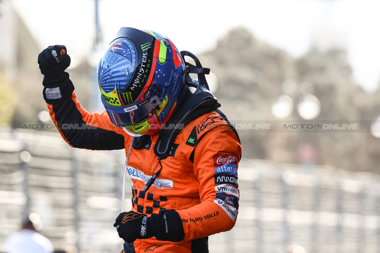 GP AZERBAIJAN, Oscar Piastri (AUS), McLaren 
15.09.2024. Formula 1 World Championship, Rd 17, Azerbaijan Grand Prix, Baku Street Circuit, Azerbaijan, Gara Day.
- www.xpbimages.com, EMail: requests@xpbimages.com © Copyright: Charniaux / XPB Images