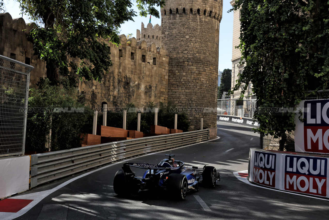 GP AZERBAIJAN, Alexander Albon (THA) Williams Racing FW46.

15.09.2024. Formula 1 World Championship, Rd 17, Azerbaijan Grand Prix, Baku Street Circuit, Azerbaijan, Gara Day.

- www.xpbimages.com, EMail: requests@xpbimages.com © Copyright: Bearne / XPB Images