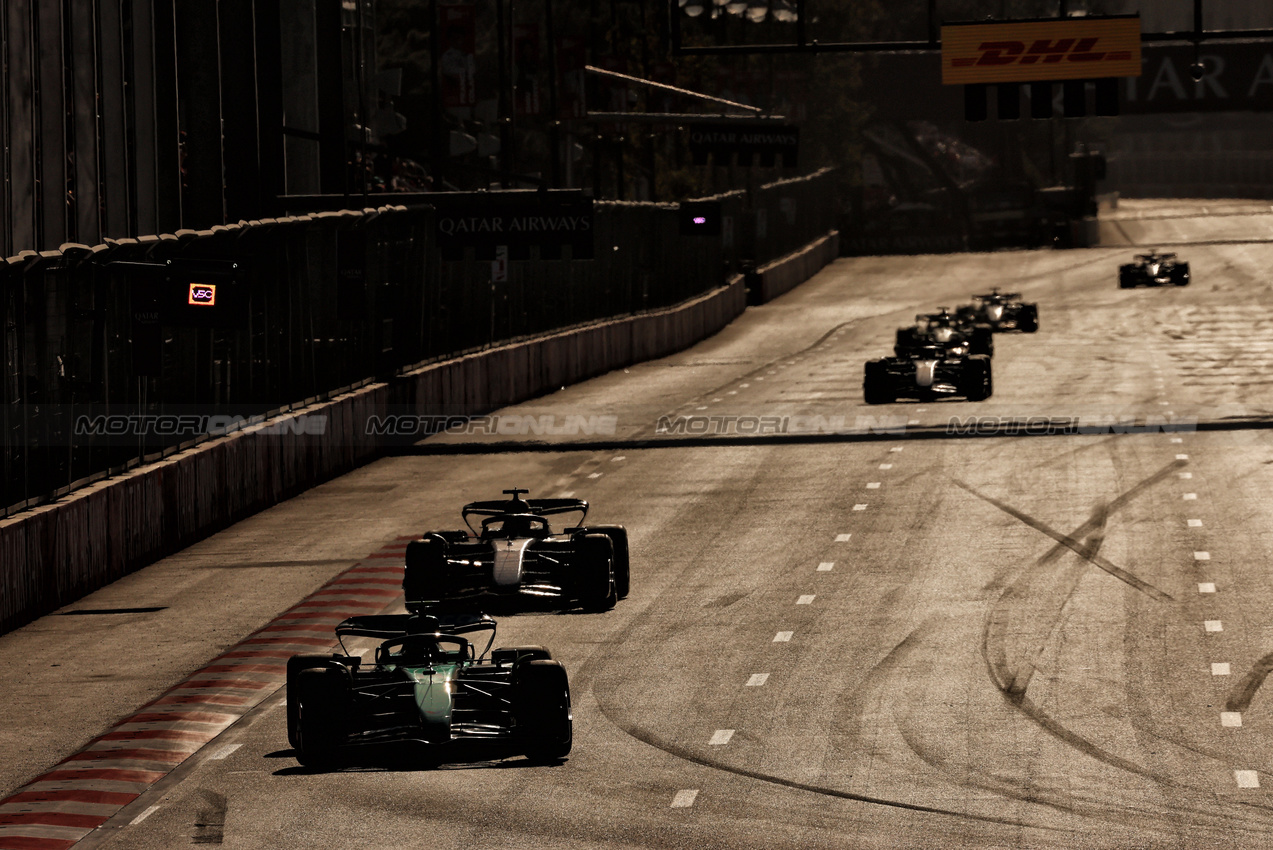 GP AZERBAIJAN, Fernando Alonso (ESP) Aston Martin F1 Team AMR24.

15.09.2024. Formula 1 World Championship, Rd 17, Azerbaijan Grand Prix, Baku Street Circuit, Azerbaijan, Gara Day.

 - www.xpbimages.com, EMail: requests@xpbimages.com © Copyright: Coates / XPB Images