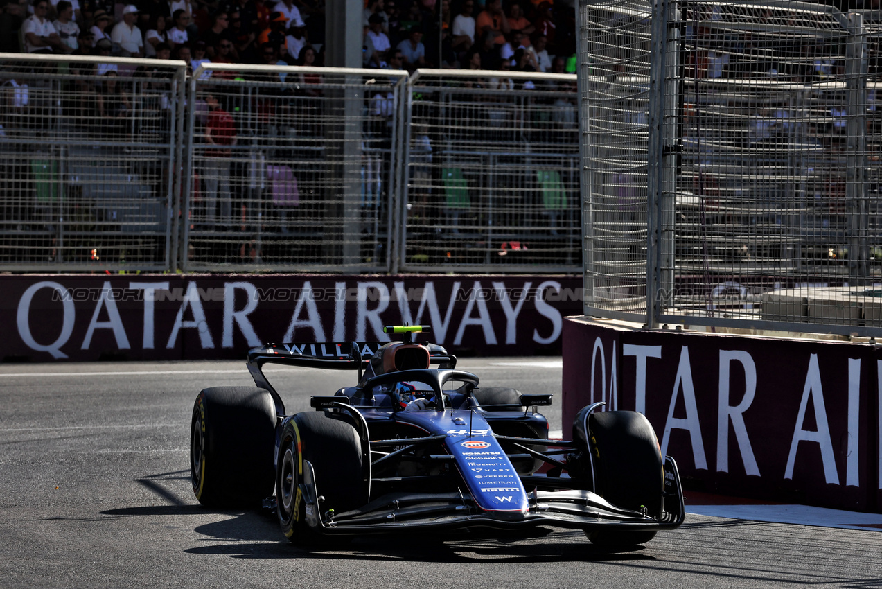 GP AZERBAIJAN, Franco Colapinto (ARG) Williams Racing FW46.

15.09.2024. Formula 1 World Championship, Rd 17, Azerbaijan Grand Prix, Baku Street Circuit, Azerbaijan, Gara Day.

 - www.xpbimages.com, EMail: requests@xpbimages.com © Copyright: Coates / XPB Images