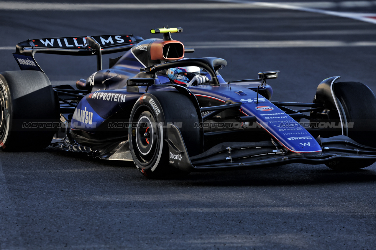 GP AZERBAIJAN, Franco Colapinto (ARG) Williams Racing FW46.

15.09.2024. Formula 1 World Championship, Rd 17, Azerbaijan Grand Prix, Baku Street Circuit, Azerbaijan, Gara Day.

- www.xpbimages.com, EMail: requests@xpbimages.com © Copyright: Bearne / XPB Images