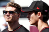 GP AZERBAIJAN, Daniel Ricciardo (AUS) RB e team mate Oliver Bearman (GBR) Haas F1 Team on the drivers' parade.

15.09.2024. Formula 1 World Championship, Rd 17, Azerbaijan Grand Prix, Baku Street Circuit, Azerbaijan, Gara Day.

 - www.xpbimages.com, EMail: requests@xpbimages.com © Copyright: Coates / XPB Images