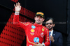 GP AZERBAIJAN, Charles Leclerc (MON) Ferrari celebrates his second position on the podium.

15.09.2024. Formula 1 World Championship, Rd 17, Azerbaijan Grand Prix, Baku Street Circuit, Azerbaijan, Gara Day.

- www.xpbimages.com, EMail: requests@xpbimages.com © Copyright: Batchelor / XPB Images