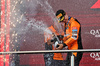 GP AZERBAIJAN, Gara winner Oscar Piastri (AUS) McLaren celebrates on the podium with Tom Stallard (GBR) McLaren Gara Engineer.

15.09.2024. Formula 1 World Championship, Rd 17, Azerbaijan Grand Prix, Baku Street Circuit, Azerbaijan, Gara Day.

- www.xpbimages.com, EMail: requests@xpbimages.com © Copyright: Batchelor / XPB Images