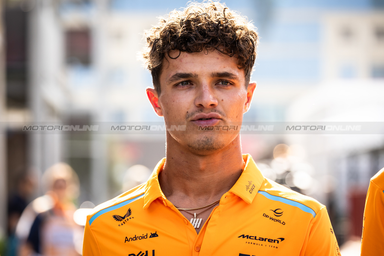 GP AZERBAIJAN, Lando Norris (GBR) McLaren.

12.09.2024. Formula 1 World Championship, Rd 17, Azerbaijan Grand Prix, Baku Street Circuit, Azerbaijan, Preparation Day.

- www.xpbimages.com, EMail: requests@xpbimages.com © Copyright: Bearne / XPB Images