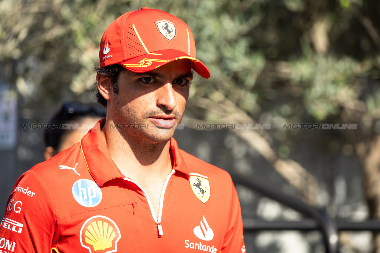 GP AZERBAIJAN, Carlos Sainz Jr (ESP) Ferrari.

12.09.2024. Formula 1 World Championship, Rd 17, Azerbaijan Grand Prix, Baku Street Circuit, Azerbaijan, Preparation Day.

- www.xpbimages.com, EMail: requests@xpbimages.com © Copyright: Bearne / XPB Images