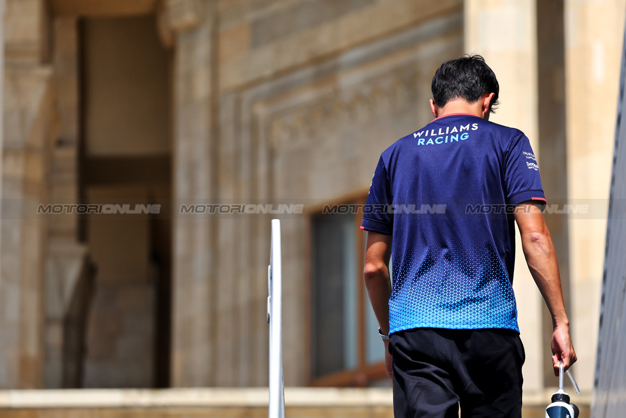 GP AZERBAIJAN, Alexander Albon (THA) Williams Racing.

12.09.2024. Formula 1 World Championship, Rd 17, Azerbaijan Grand Prix, Baku Street Circuit, Azerbaijan, Preparation Day.

- www.xpbimages.com, EMail: requests@xpbimages.com © Copyright: Batchelor / XPB Images