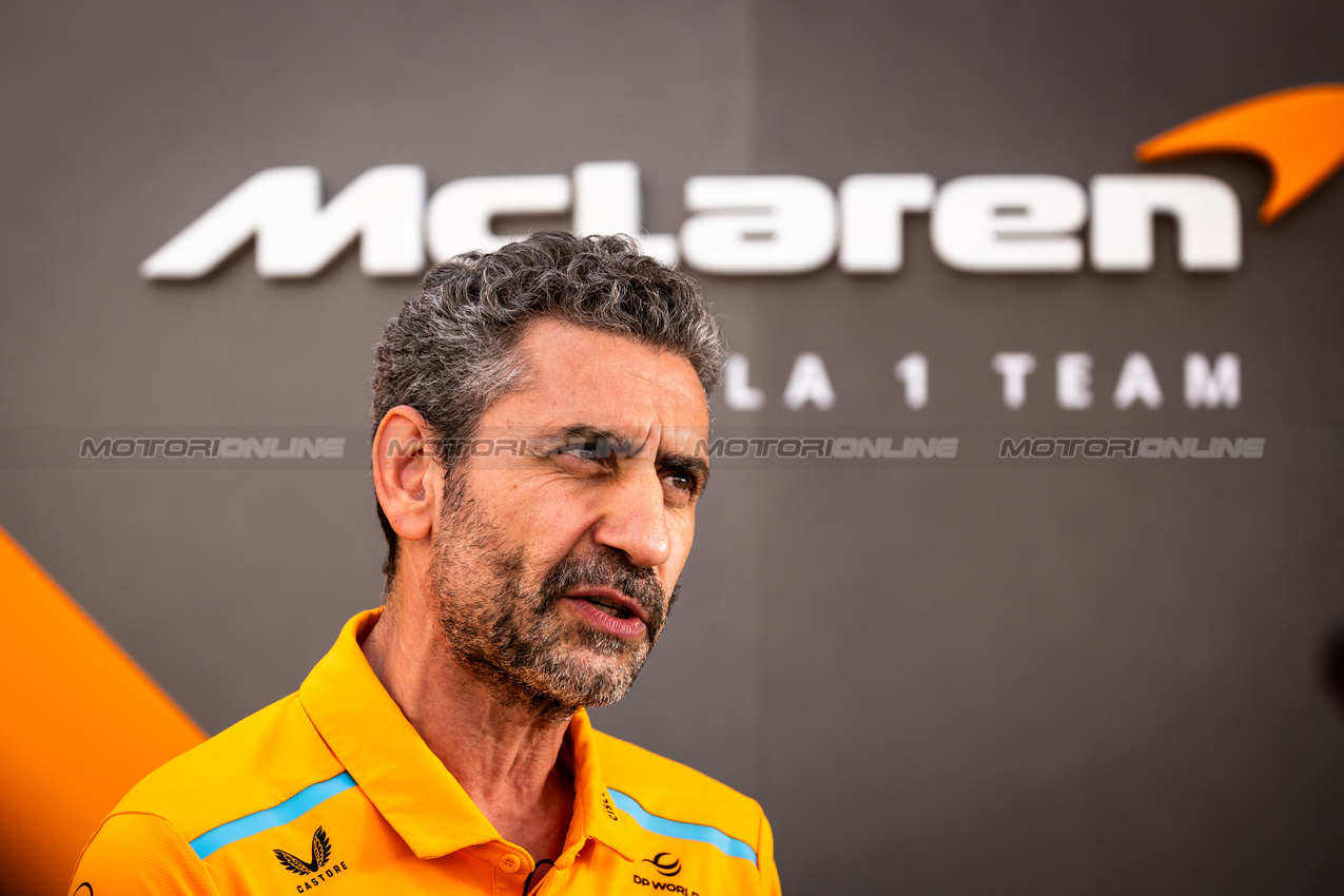 GP AZERBAIJAN, Andrea Stella (ITA) McLaren Team Principal.

12.09.2024. Formula 1 World Championship, Rd 17, Azerbaijan Grand Prix, Baku Street Circuit, Azerbaijan, Preparation Day.

- www.xpbimages.com, EMail: requests@xpbimages.com © Copyright: Bearne / XPB Images