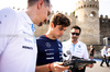 GP AZERBAIJAN, Franco Colapinto (ARG) Williams Racing walks the circuit with Gaetan Jego, Williams Racing Gara Engineer.

12.09.2024. Formula 1 World Championship, Rd 17, Azerbaijan Grand Prix, Baku Street Circuit, Azerbaijan, Preparation Day.

- www.xpbimages.com, EMail: requests@xpbimages.com © Copyright: Bearne / XPB Images