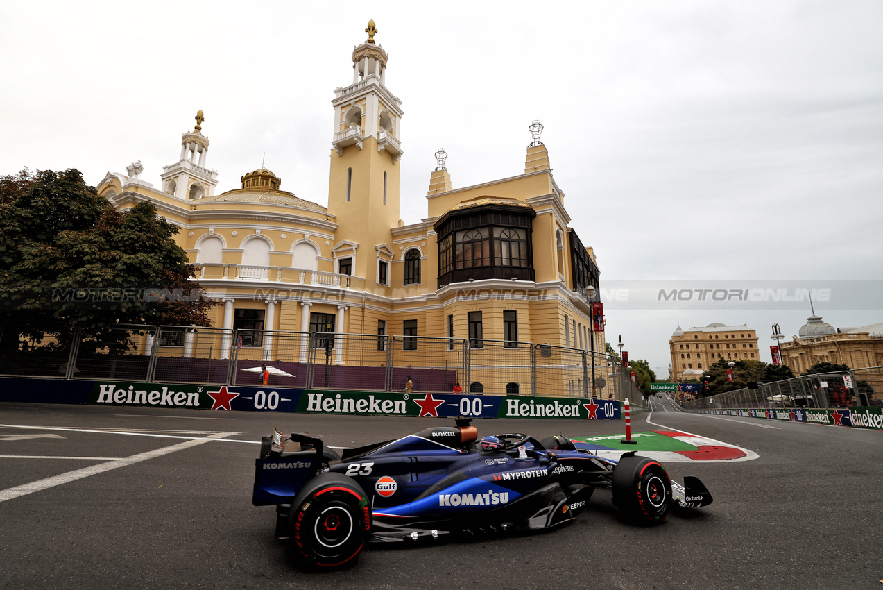 GP AZERBAIJAN, Alexander Albon (THA) Williams Racing FW46.

14.09.2024. Formula 1 World Championship, Rd 17, Azerbaijan Grand Prix, Baku Street Circuit, Azerbaijan, Qualifiche Day.

 - www.xpbimages.com, EMail: requests@xpbimages.com © Copyright: Coates / XPB Images