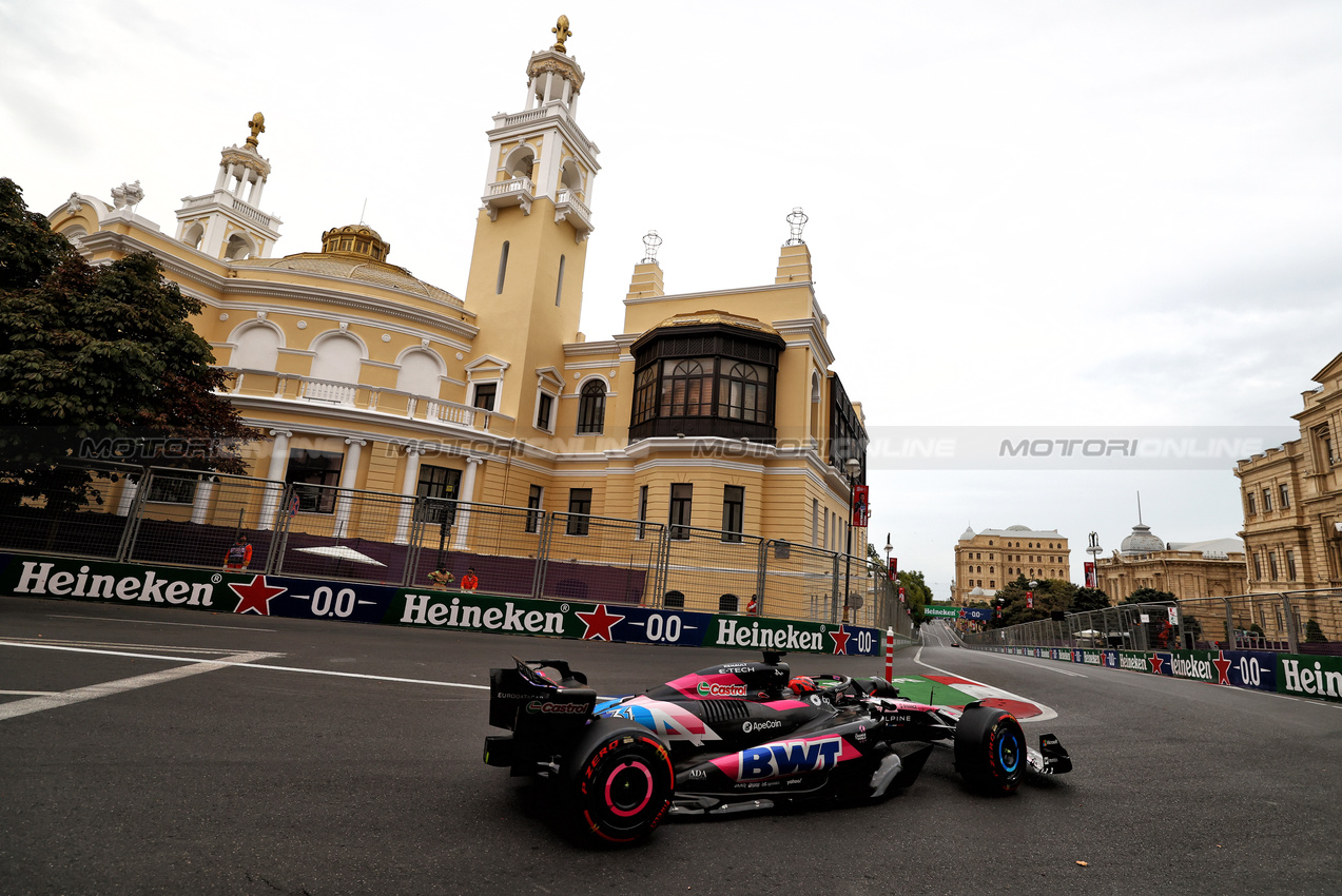 GP AZERBAIJAN, Esteban Ocon (FRA) Alpine F1 Team A524.

14.09.2024. Formula 1 World Championship, Rd 17, Azerbaijan Grand Prix, Baku Street Circuit, Azerbaijan, Qualifiche Day.

 - www.xpbimages.com, EMail: requests@xpbimages.com © Copyright: Coates / XPB Images