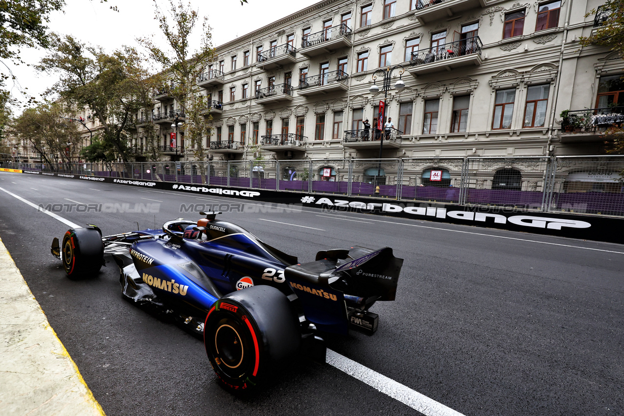 GP AZERBAIJAN, Alexander Albon (THA) Williams Racing FW46.

14.09.2024. Formula 1 World Championship, Rd 17, Azerbaijan Grand Prix, Baku Street Circuit, Azerbaijan, Qualifiche Day.

- www.xpbimages.com, EMail: requests@xpbimages.com © Copyright: Charniaux / XPB Images