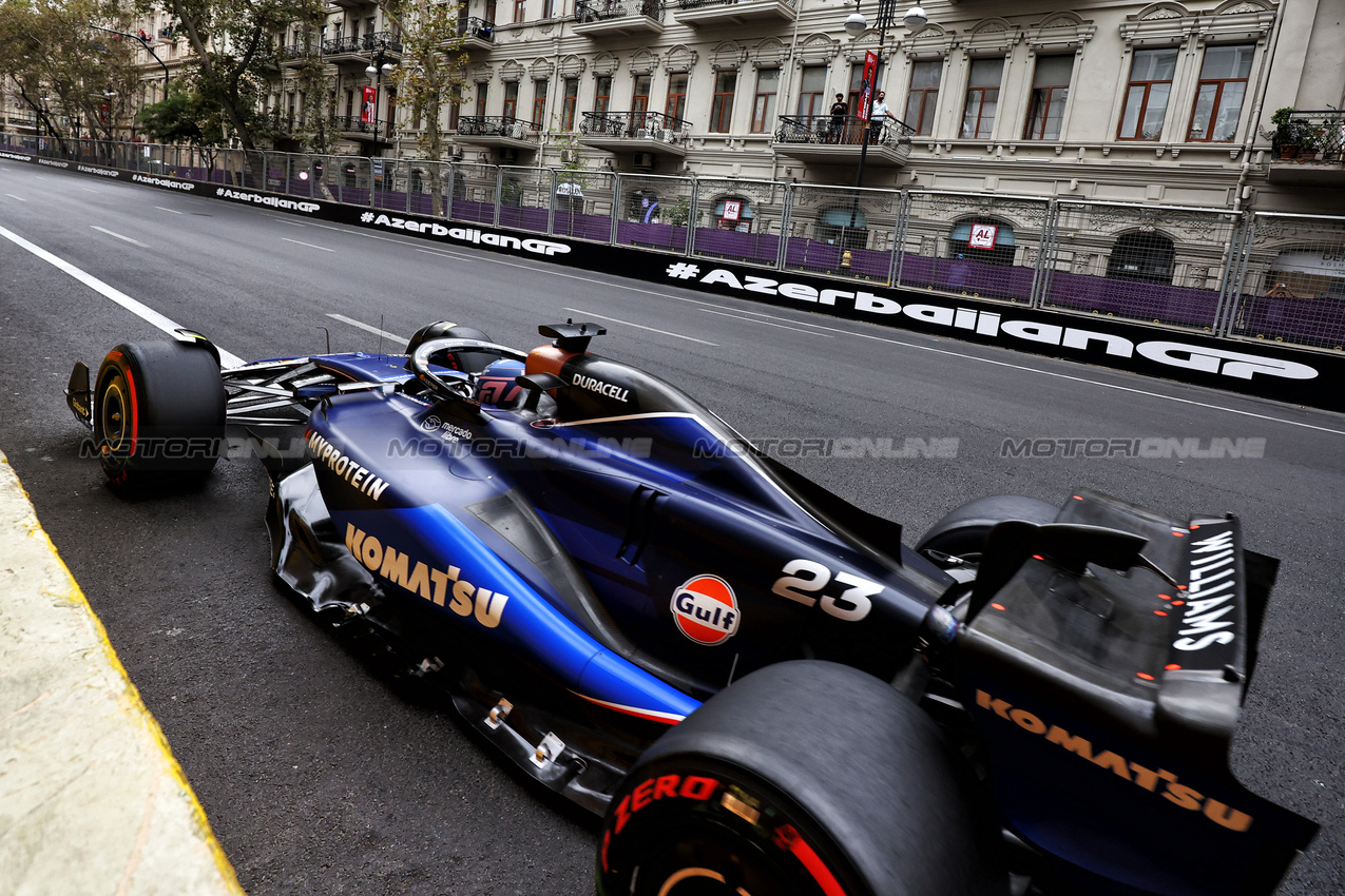 GP AZERBAIJAN, Alexander Albon (THA) Williams Racing FW46.

14.09.2024. Formula 1 World Championship, Rd 17, Azerbaijan Grand Prix, Baku Street Circuit, Azerbaijan, Qualifiche Day.

- www.xpbimages.com, EMail: requests@xpbimages.com © Copyright: Charniaux / XPB Images