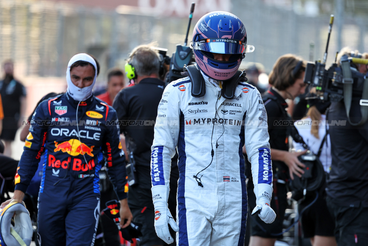 GP AZERBAIJAN, Alexander Albon (THA) Williams Racing in qualifying parc ferme.

14.09.2024. Formula 1 World Championship, Rd 17, Azerbaijan Grand Prix, Baku Street Circuit, Azerbaijan, Qualifiche Day.

- www.xpbimages.com, EMail: requests@xpbimages.com © Copyright: Bearne / XPB Images