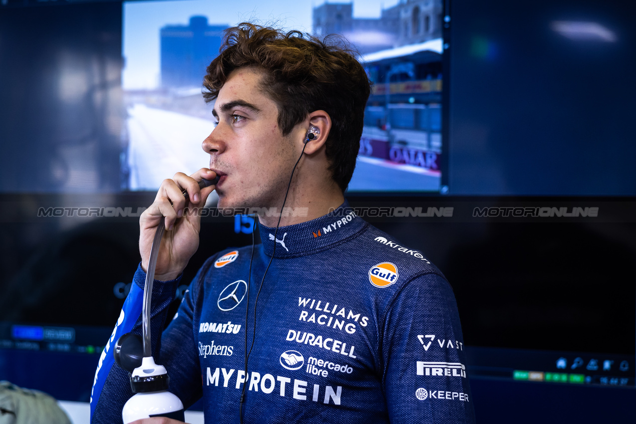 GP AZERBAIJAN, Franco Colapinto (ARG) Williams Racing.

14.09.2024. Formula 1 World Championship, Rd 17, Azerbaijan Grand Prix, Baku Street Circuit, Azerbaijan, Qualifiche Day.

- www.xpbimages.com, EMail: requests@xpbimages.com © Copyright: Bearne / XPB Images