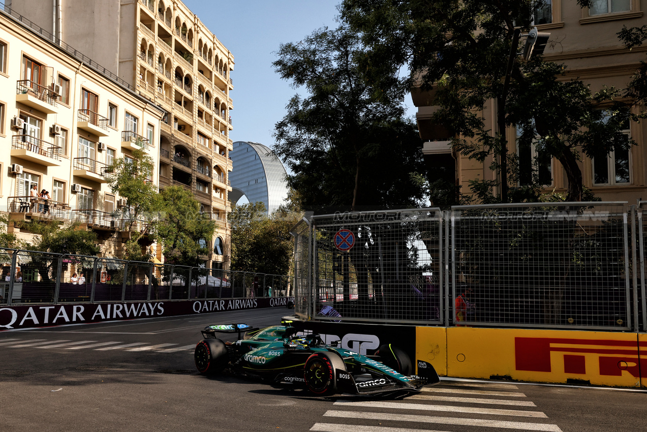 GP AZERBAIJAN, Fernando Alonso (ESP) Aston Martin F1 Team AMR24.

14.09.2024. Formula 1 World Championship, Rd 17, Azerbaijan Grand Prix, Baku Street Circuit, Azerbaijan, Qualifiche Day.

 - www.xpbimages.com, EMail: requests@xpbimages.com © Copyright: Coates / XPB Images