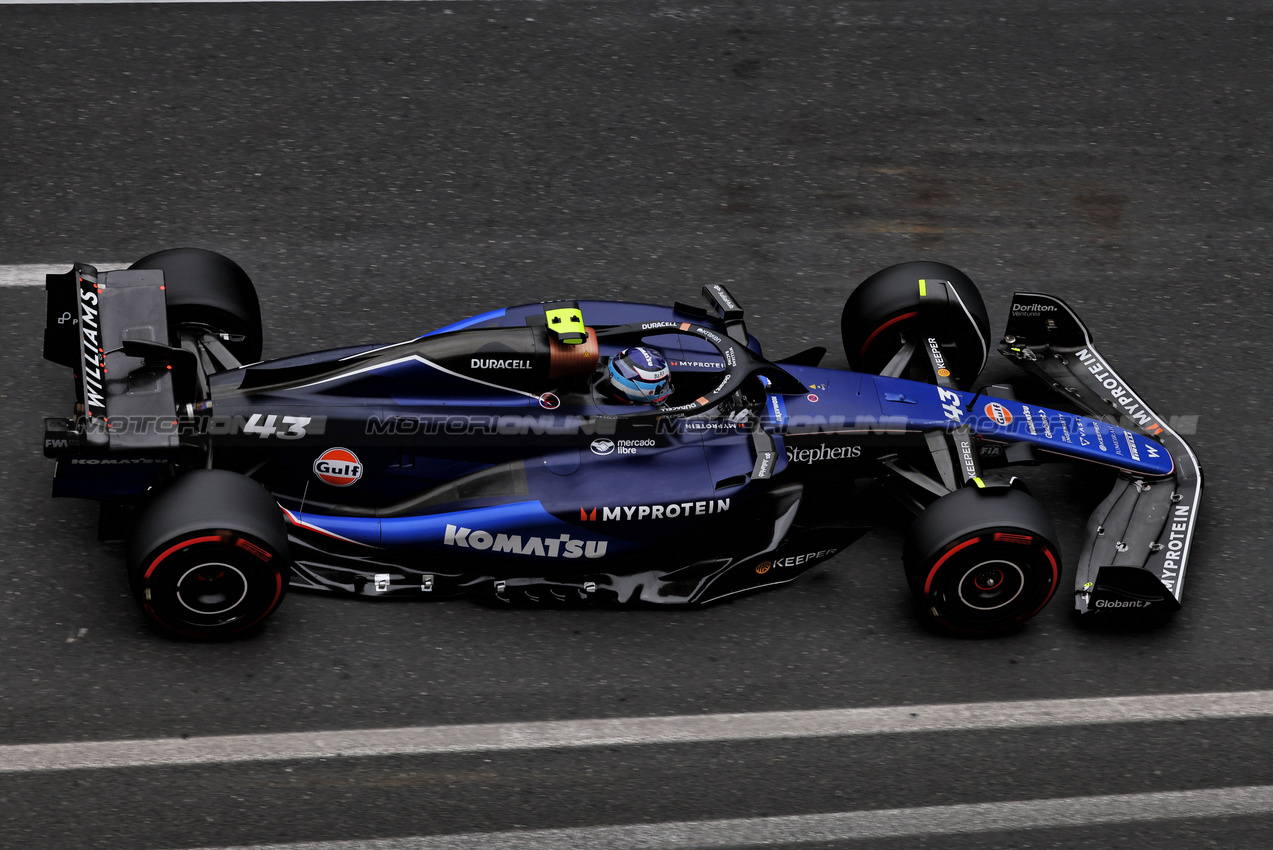 GP AZERBAIJAN, Franco Colapinto (ARG) Williams Racing FW46.

14.09.2024. Formula 1 World Championship, Rd 17, Azerbaijan Grand Prix, Baku Street Circuit, Azerbaijan, Qualifiche Day.

- www.xpbimages.com, EMail: requests@xpbimages.com © Copyright: Bearne / XPB Images