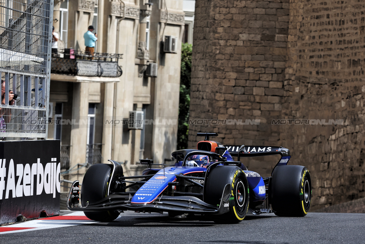 GP AZERBAIJAN, Alexander Albon (THA) Williams Racing FW46.

13.09.2024. Formula 1 World Championship, Rd 17, Azerbaijan Grand Prix, Baku Street Circuit, Azerbaijan, Practice Day.

- www.xpbimages.com, EMail: requests@xpbimages.com © Copyright: Bearne / XPB Images