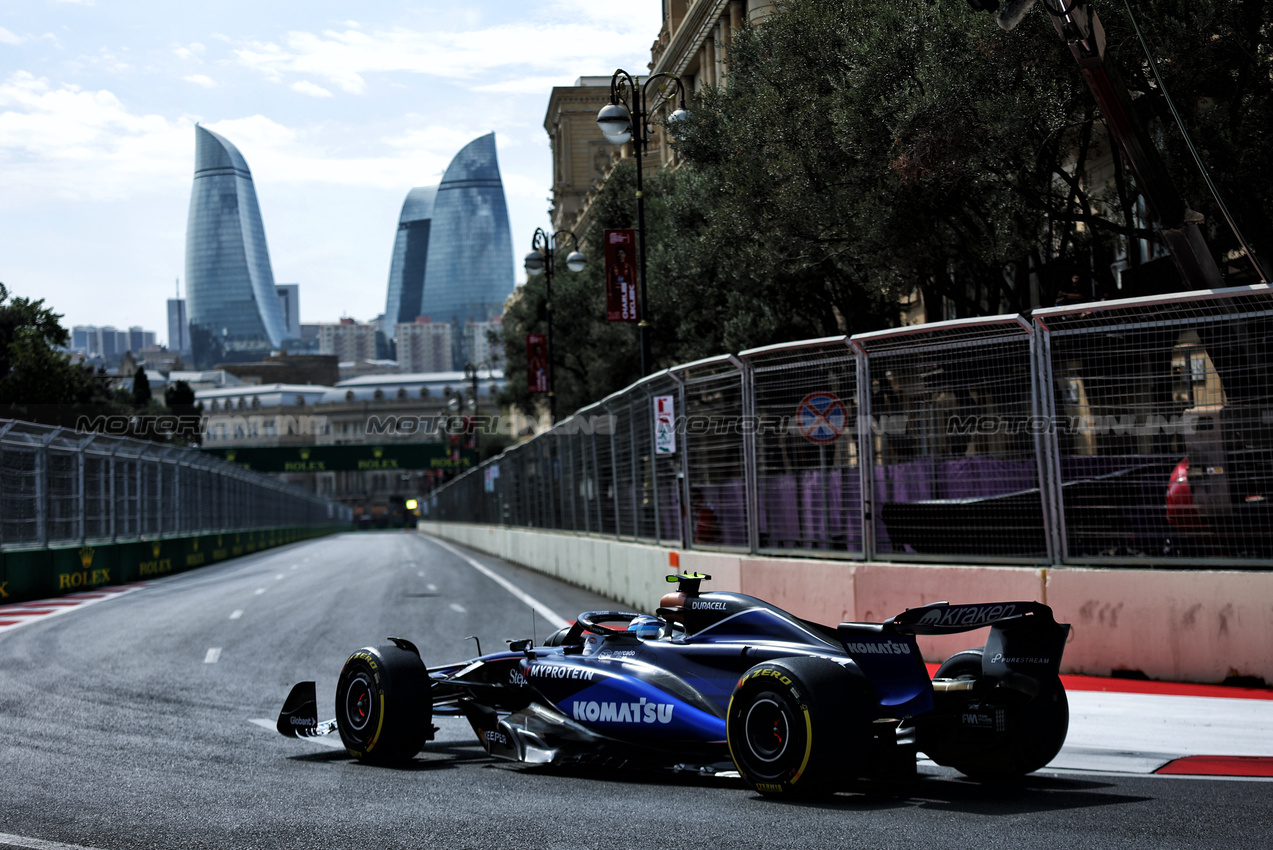 GP AZERBAIJAN, Franco Colapinto (ARG) Williams Racing FW46.

13.09.2024. Formula 1 World Championship, Rd 17, Azerbaijan Grand Prix, Baku Street Circuit, Azerbaijan, Practice Day.

- www.xpbimages.com, EMail: requests@xpbimages.com © Copyright: Charniaux / XPB Images