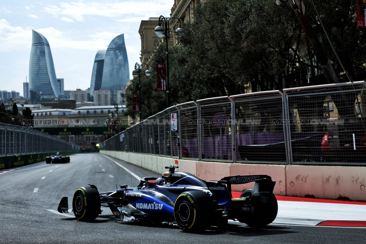 GP AZERBAIJAN, Alexander Albon (THA) Williams Racing FW46.

13.09.2024. Formula 1 World Championship, Rd 17, Azerbaijan Grand Prix, Baku Street Circuit, Azerbaijan, Practice Day.

- www.xpbimages.com, EMail: requests@xpbimages.com © Copyright: Charniaux / XPB Images