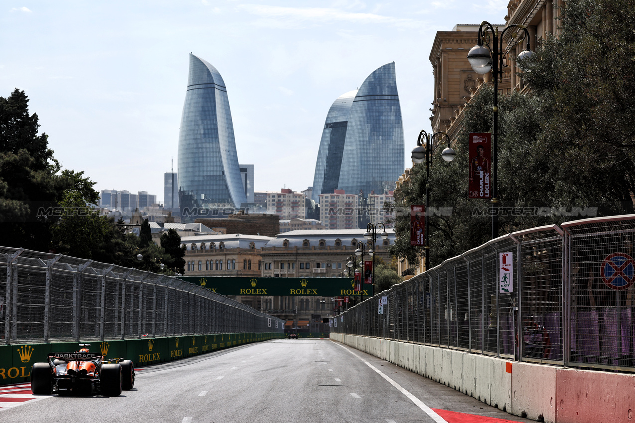 GP AZERBAIJAN, Oscar Piastri (AUS) McLaren MCL38.

13.09.2024. Formula 1 World Championship, Rd 17, Azerbaijan Grand Prix, Baku Street Circuit, Azerbaijan, Practice Day.

- www.xpbimages.com, EMail: requests@xpbimages.com © Copyright: Charniaux / XPB Images