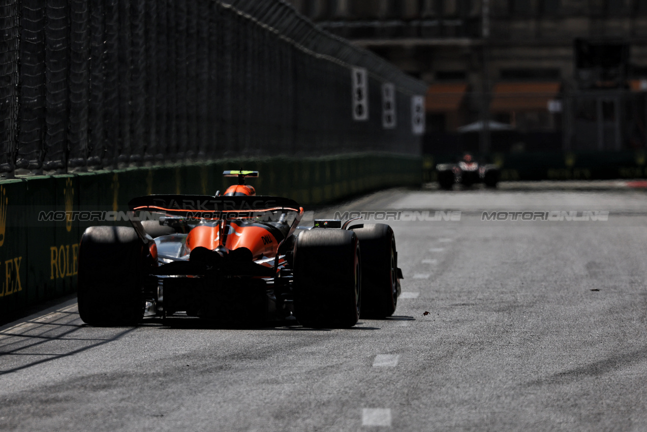 GP AZERBAIJAN, Lando Norris (GBR) McLaren MCL38.

13.09.2024. Formula 1 World Championship, Rd 17, Azerbaijan Grand Prix, Baku Street Circuit, Azerbaijan, Practice Day.

- www.xpbimages.com, EMail: requests@xpbimages.com © Copyright: Charniaux / XPB Images