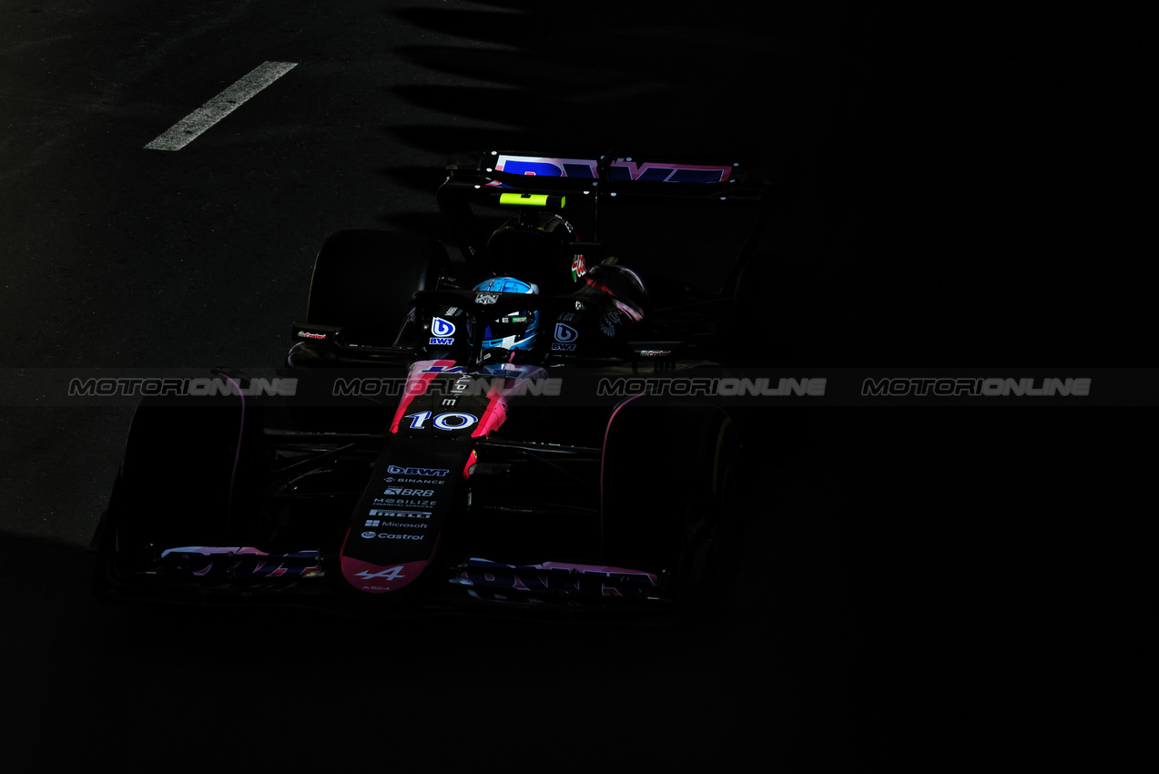 GP AZERBAIJAN, Pierre Gasly (FRA) Alpine F1 Team A524.

13.09.2024. Formula 1 World Championship, Rd 17, Azerbaijan Grand Prix, Baku Street Circuit, Azerbaijan, Practice Day.

- www.xpbimages.com, EMail: requests@xpbimages.com © Copyright: Bearne / XPB Images