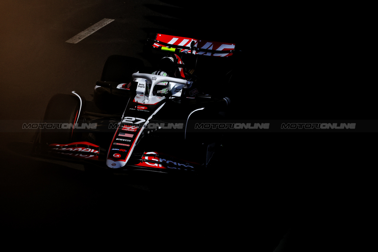 GP AZERBAIJAN, Nico Hulkenberg (GER) Haas VF-24.

13.09.2024. Formula 1 World Championship, Rd 17, Azerbaijan Grand Prix, Baku Street Circuit, Azerbaijan, Practice Day.

- www.xpbimages.com, EMail: requests@xpbimages.com © Copyright: Bearne / XPB Images