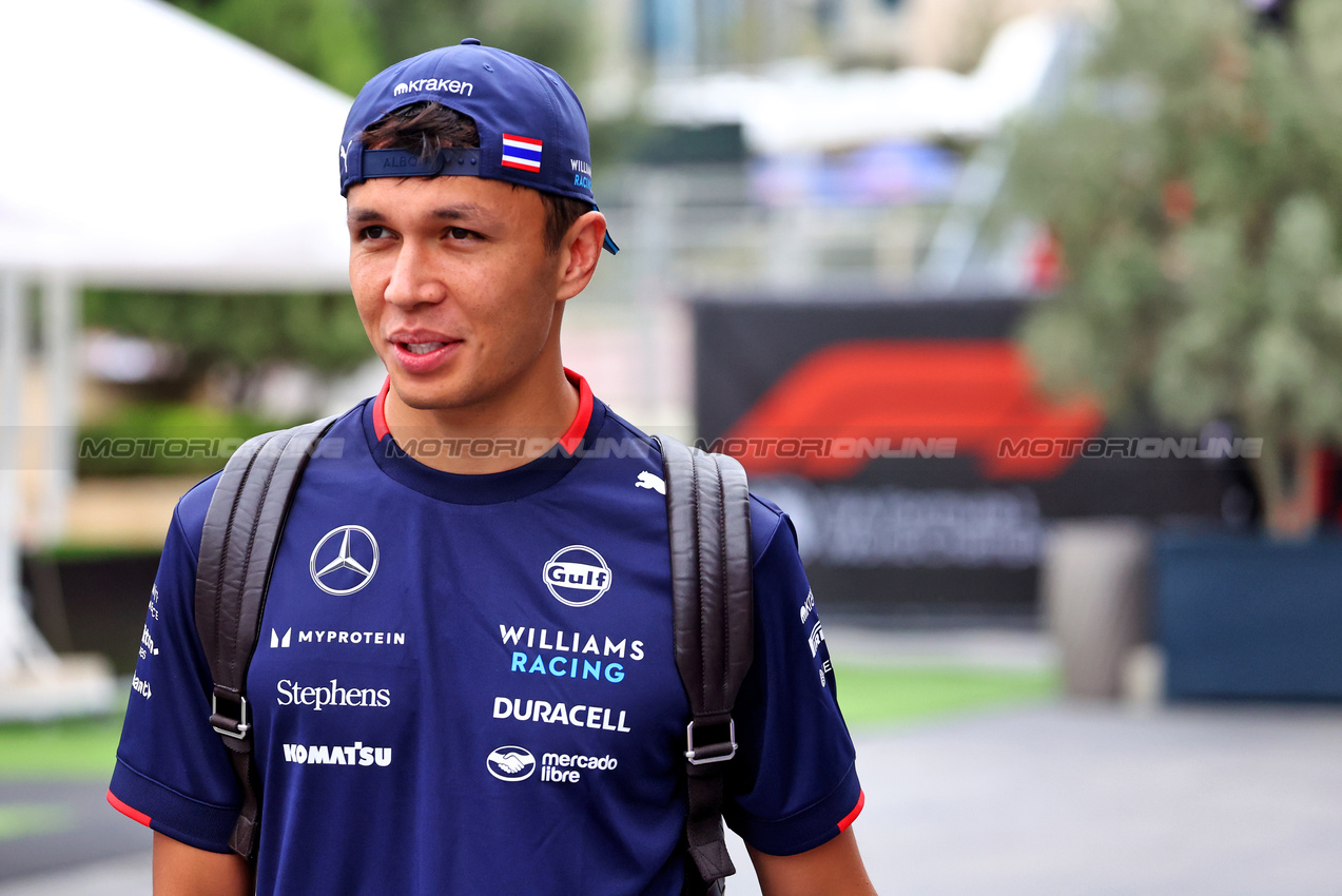 GP AZERBAIJAN, Alexander Albon (THA) Williams Racing.

13.09.2024. Formula 1 World Championship, Rd 17, Azerbaijan Grand Prix, Baku Street Circuit, Azerbaijan, Practice Day.

- www.xpbimages.com, EMail: requests@xpbimages.com © Copyright: Batchelor / XPB Images