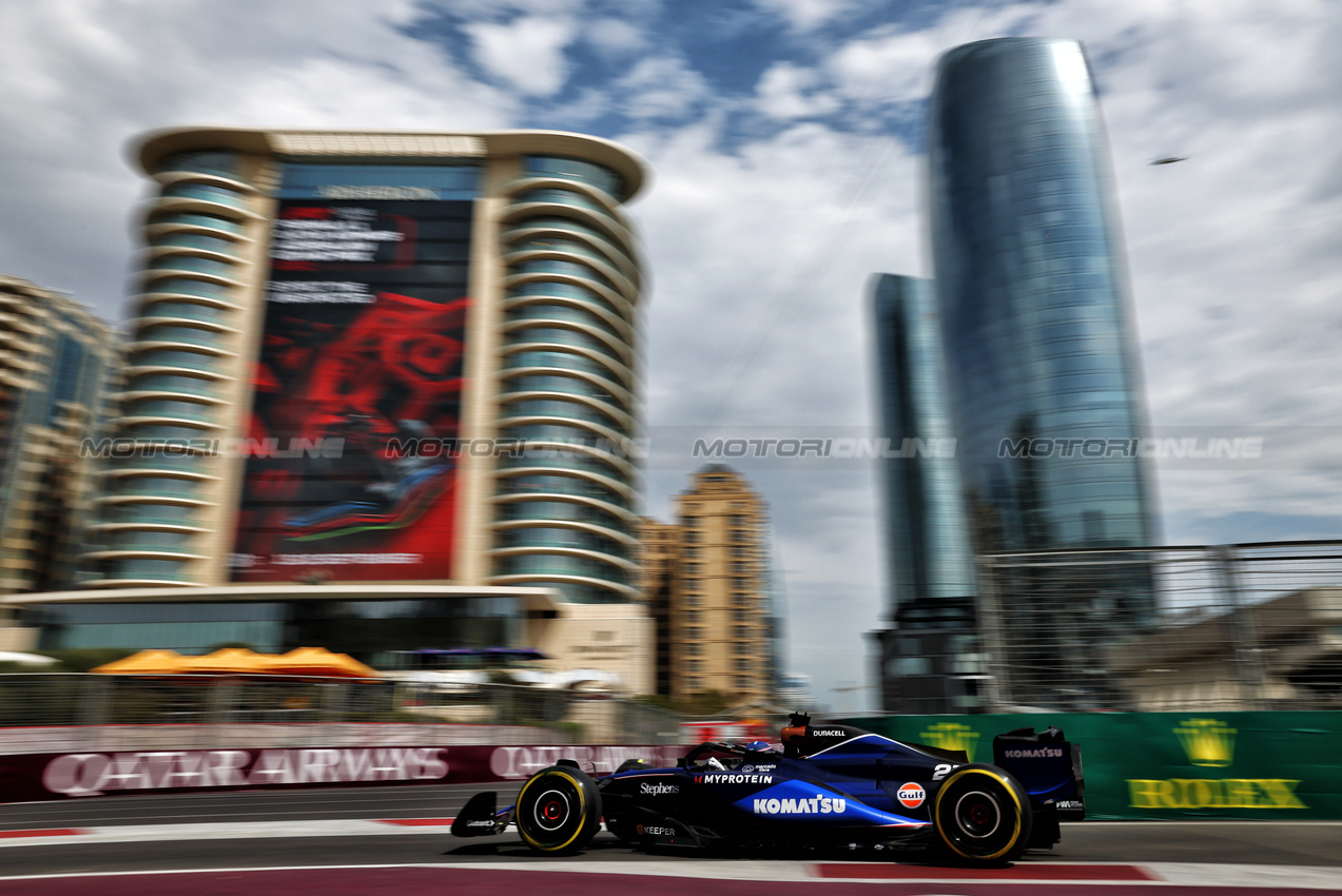 GP AZERBAIJAN, Alexander Albon (THA) Williams Racing FW46.

13.09.2024. Formula 1 World Championship, Rd 17, Azerbaijan Grand Prix, Baku Street Circuit, Azerbaijan, Practice Day.

 - www.xpbimages.com, EMail: requests@xpbimages.com © Copyright: Coates / XPB Images