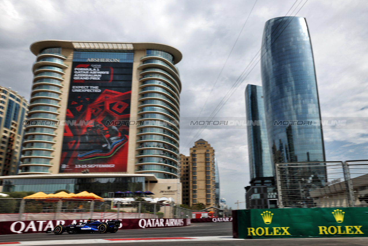 GP AZERBAIJAN, Franco Colapinto (ARG) Williams Racing FW46.

13.09.2024. Formula 1 World Championship, Rd 17, Azerbaijan Grand Prix, Baku Street Circuit, Azerbaijan, Practice Day.

 - www.xpbimages.com, EMail: requests@xpbimages.com © Copyright: Coates / XPB Images