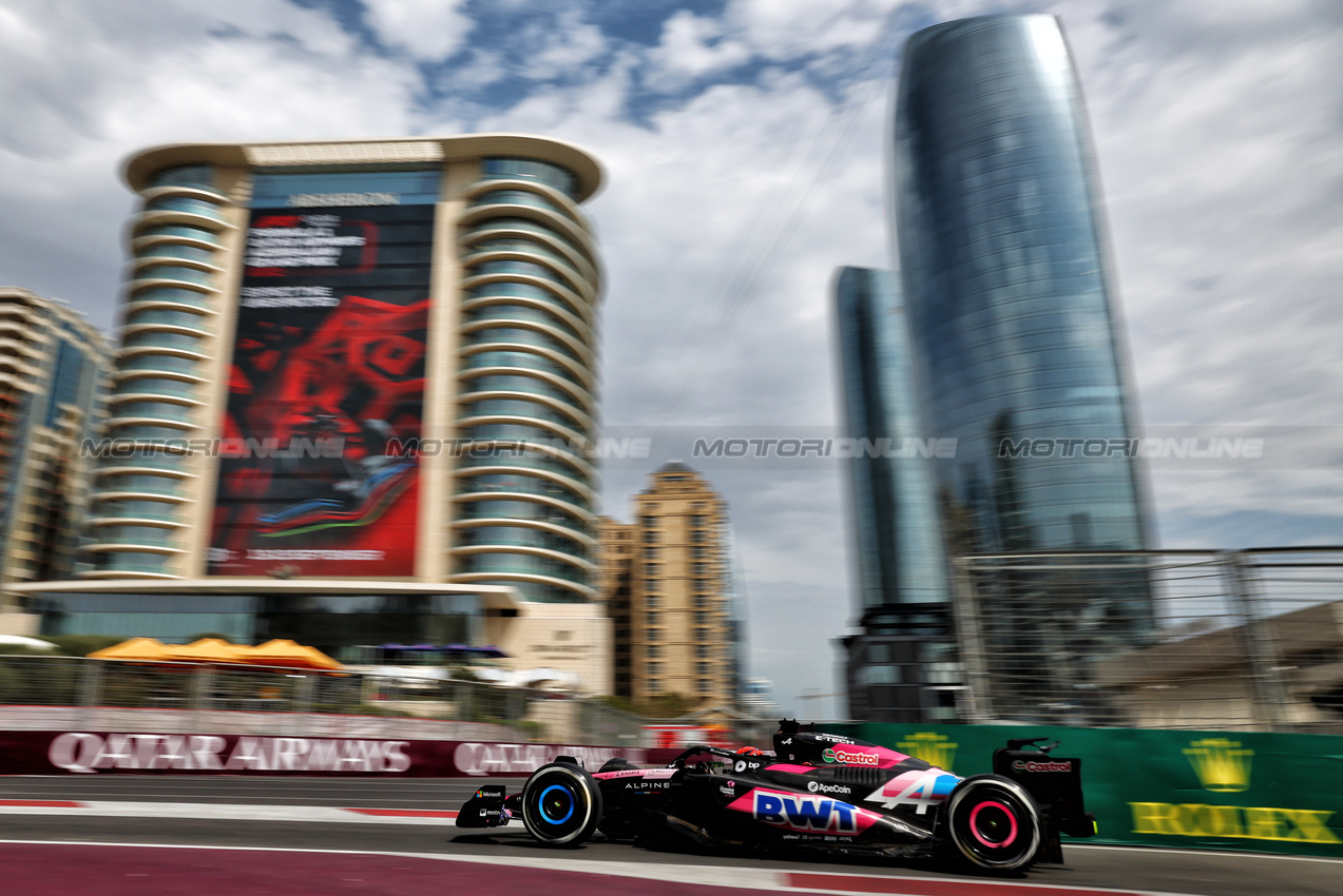 GP AZERBAIJAN, Esteban Ocon (FRA) Alpine F1 Team A524.

13.09.2024. Formula 1 World Championship, Rd 17, Azerbaijan Grand Prix, Baku Street Circuit, Azerbaijan, Practice Day.

 - www.xpbimages.com, EMail: requests@xpbimages.com © Copyright: Coates / XPB Images