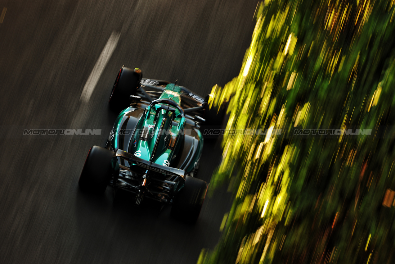 GP AZERBAIJAN, Lance Stroll (CDN) Aston Martin F1 Team AMR24.

13.09.2024. Formula 1 World Championship, Rd 17, Azerbaijan Grand Prix, Baku Street Circuit, Azerbaijan, Practice Day.

- www.xpbimages.com, EMail: requests@xpbimages.com © Copyright: Charniaux / XPB Images