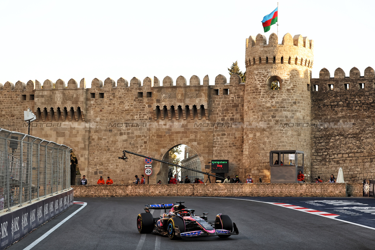 GP AZERBAIJAN, Esteban Ocon (FRA) Alpine F1 Team A524.

13.09.2024. Formula 1 World Championship, Rd 17, Azerbaijan Grand Prix, Baku Street Circuit, Azerbaijan, Practice Day.

- www.xpbimages.com, EMail: requests@xpbimages.com © Copyright: Bearne / XPB Images