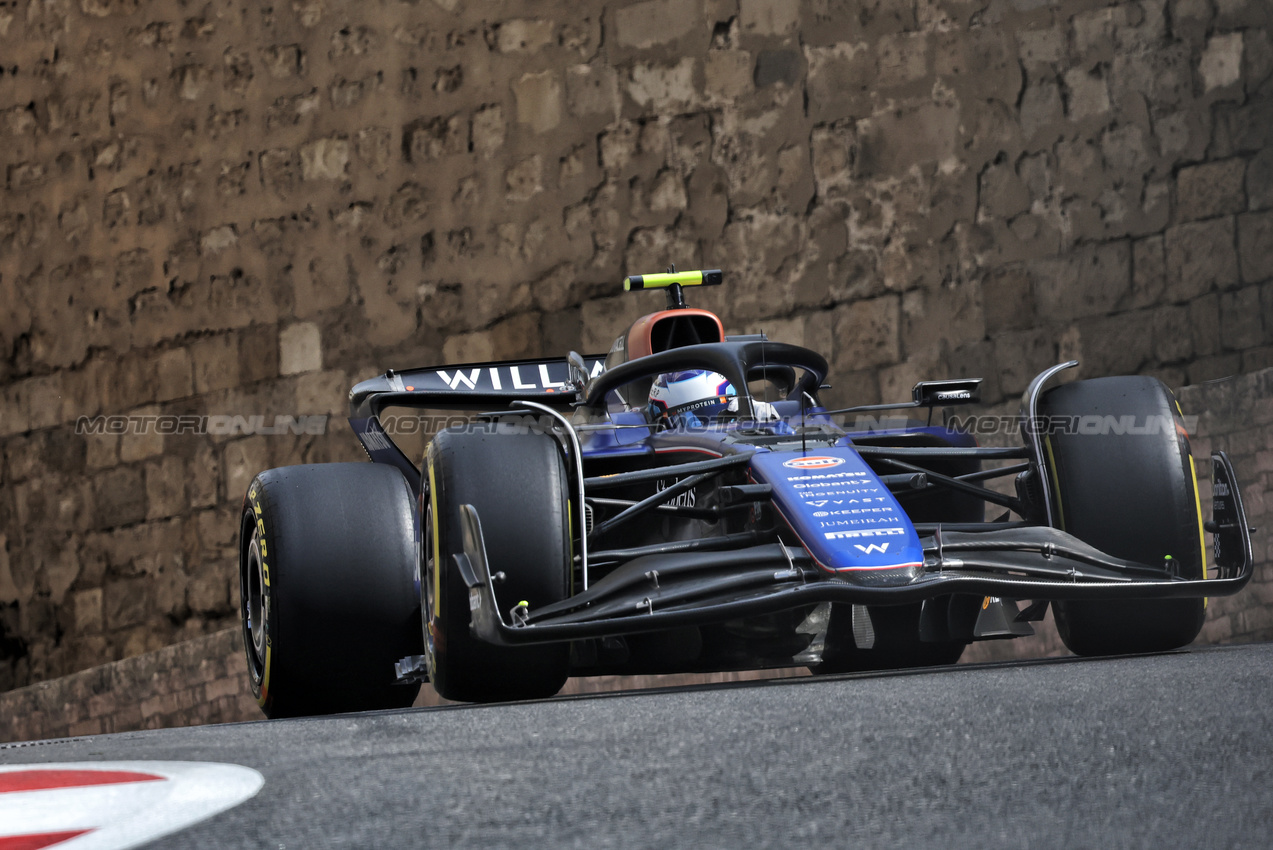 GP AZERBAIJAN, Franco Colapinto (ARG) Williams Racing FW46.

13.09.2024. Formula 1 World Championship, Rd 17, Azerbaijan Grand Prix, Baku Street Circuit, Azerbaijan, Practice Day.

- www.xpbimages.com, EMail: requests@xpbimages.com © Copyright: Bearne / XPB Images