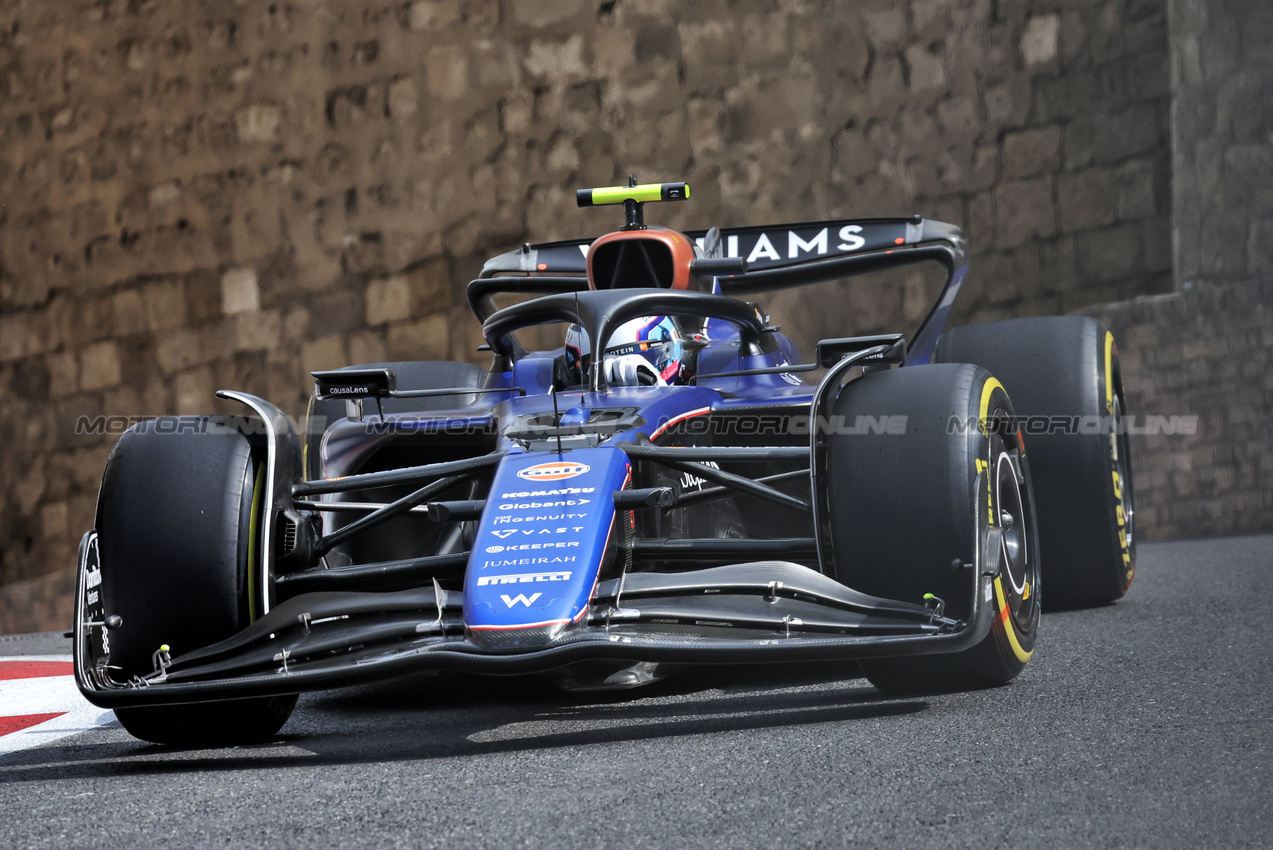 GP AZERBAIJAN, Franco Colapinto (ARG) Williams Racing FW46.

13.09.2024. Formula 1 World Championship, Rd 17, Azerbaijan Grand Prix, Baku Street Circuit, Azerbaijan, Practice Day.

- www.xpbimages.com, EMail: requests@xpbimages.com © Copyright: Bearne / XPB Images