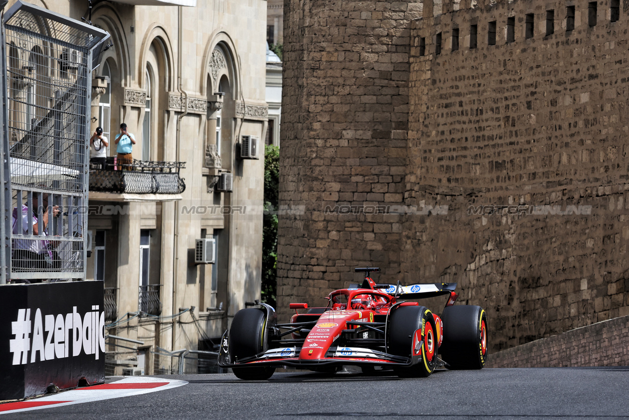 GP AZERBAIJAN, Charles Leclerc (MON) Ferrari SF-24.

13.09.2024. Formula 1 World Championship, Rd 17, Azerbaijan Grand Prix, Baku Street Circuit, Azerbaijan, Practice Day.

- www.xpbimages.com, EMail: requests@xpbimages.com © Copyright: Bearne / XPB Images